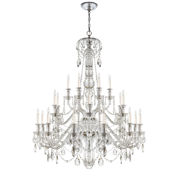 Twenty Four-Light Chandelier - Crystal