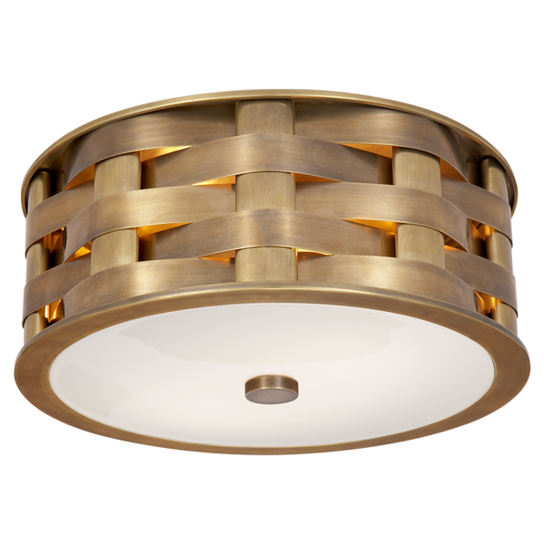 Small Flush Mount - Natural Brass