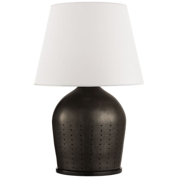 Large Table Lamp - Black Ceramic