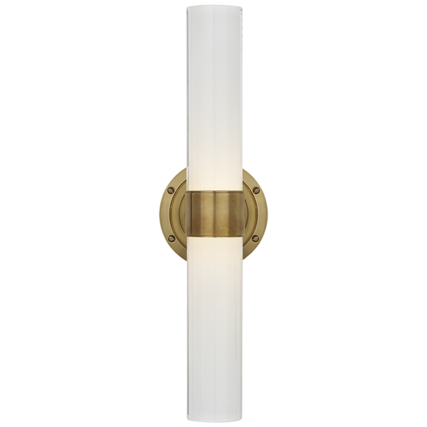 Medium Double Sconce - Natural Brass