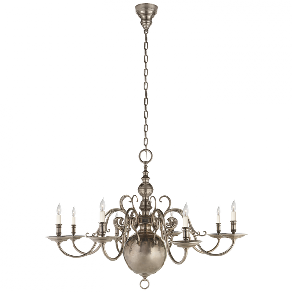 Single Tier Chandelier - Butler's Silver