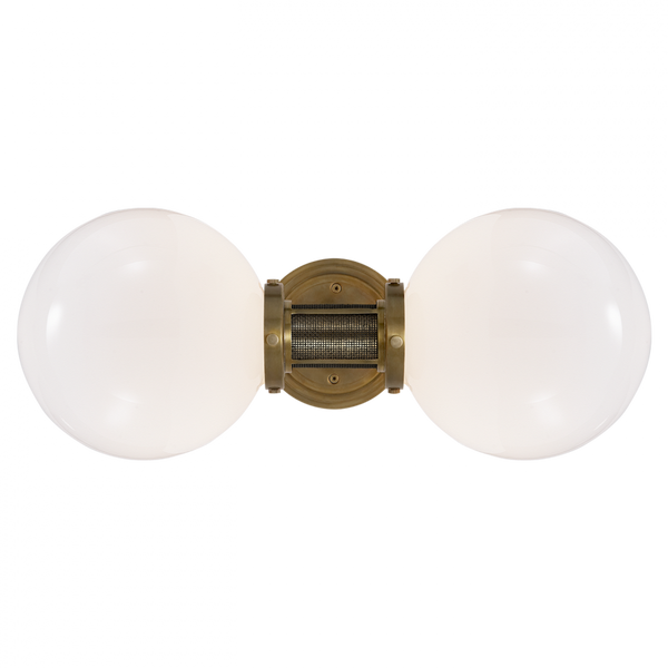 Double Sconce - Natural Brass