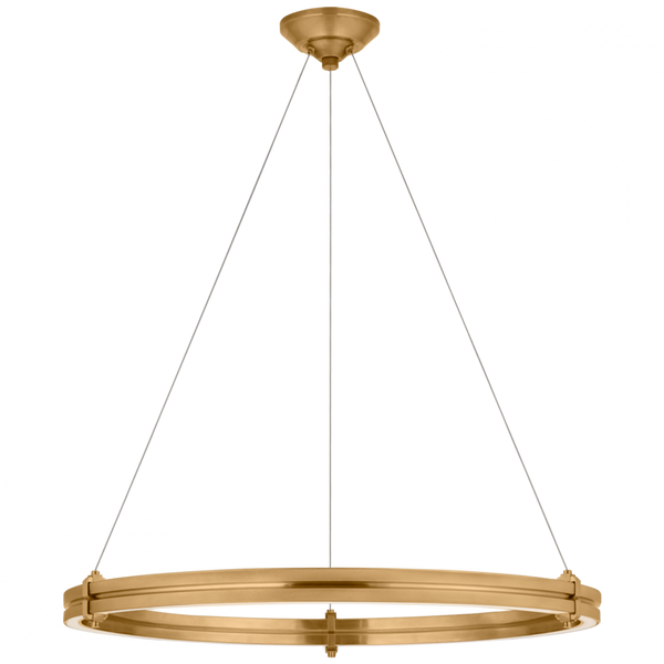 32" Ring Chandelier - Natural Brass