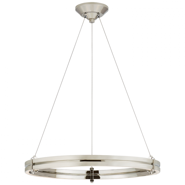 24" Ring Chandelier - Polished Nickel