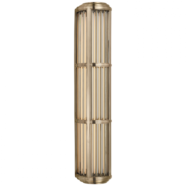 Large Wall Sconce - Natural Brass and Glass Rods