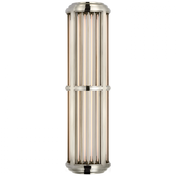 Medium Wall Sconce - Polished Nickel and Glass Rods