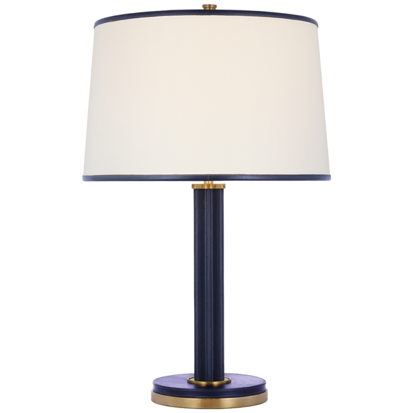 Medium Table Lamp - Natural Brass and Navy