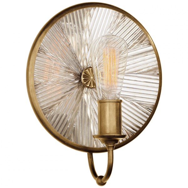 Small Round Sconce - Natural Brass