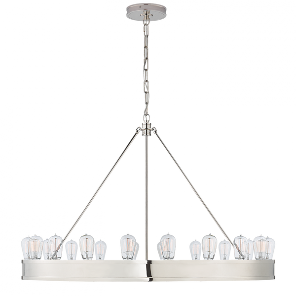 40" Modular Ring Chandelier - Polished Nickel