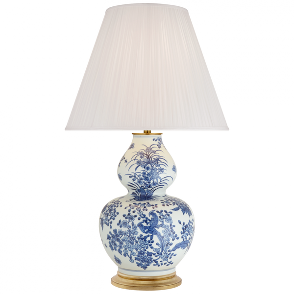 Large Gourd Table Lamp - Blue and White Porcelain