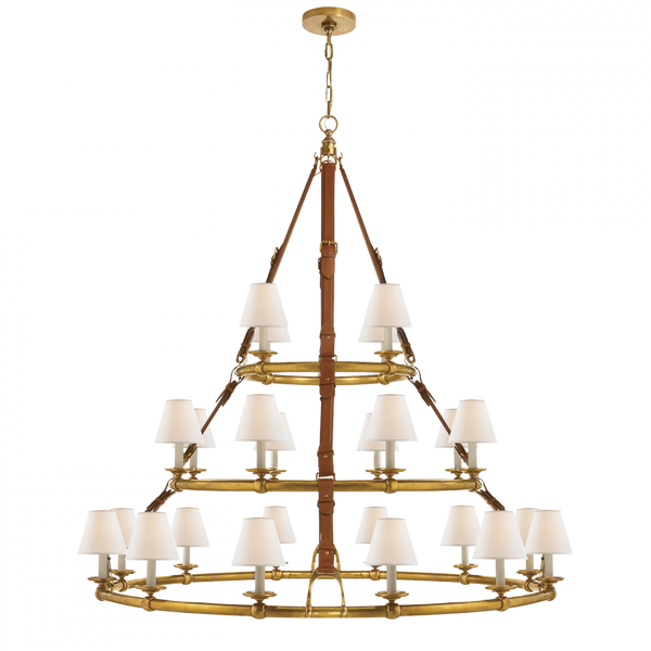 Tier Chandelier - Natural Brass