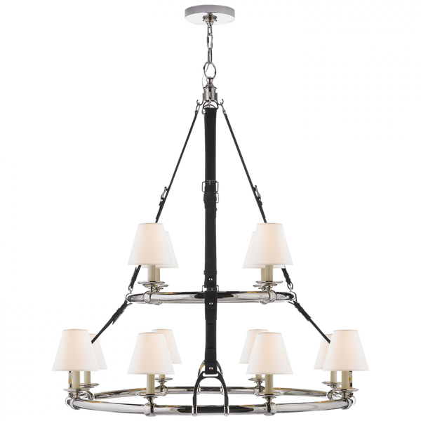 Double Tier Chandelier - Polished Nickel