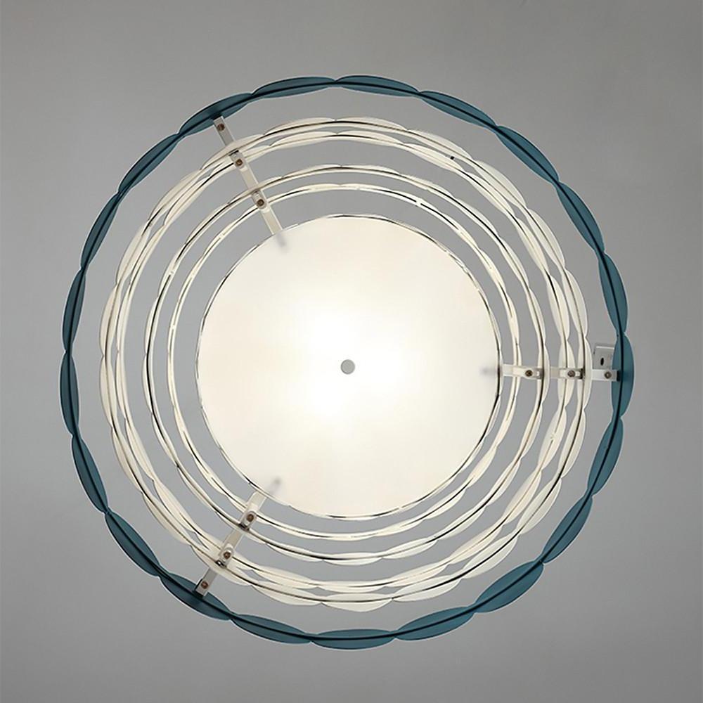 Circles Frills Blue Pendant Light Metal Stylish Living Room Ceiling Light