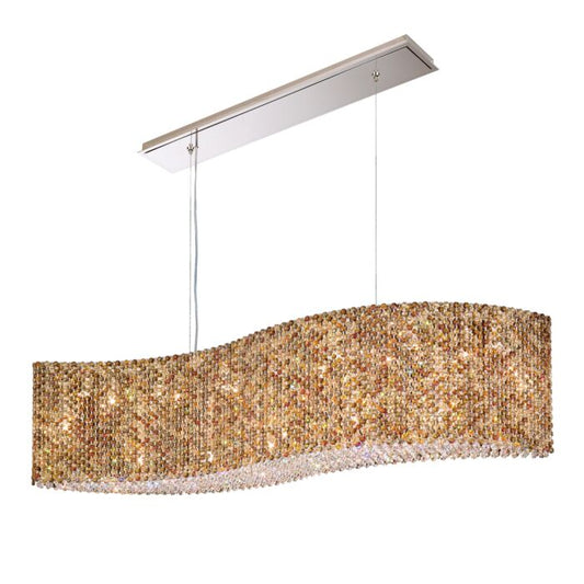 Refrax 14-Light Linear Pendant in Stainless Steel