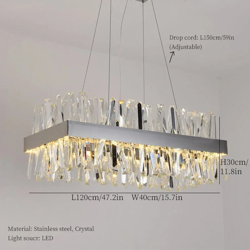 Calvi Crystal Dining Room Light Fixture