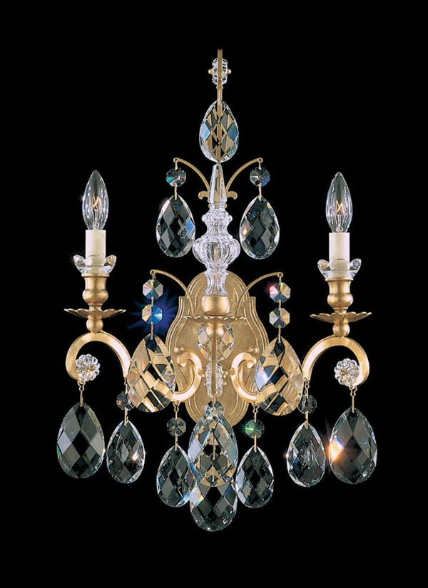 Wall Sconce, 2-Light, Heirloom Gold, Clear Heritage Crystal, 22.5"H (3761-22 Y9PYZ)