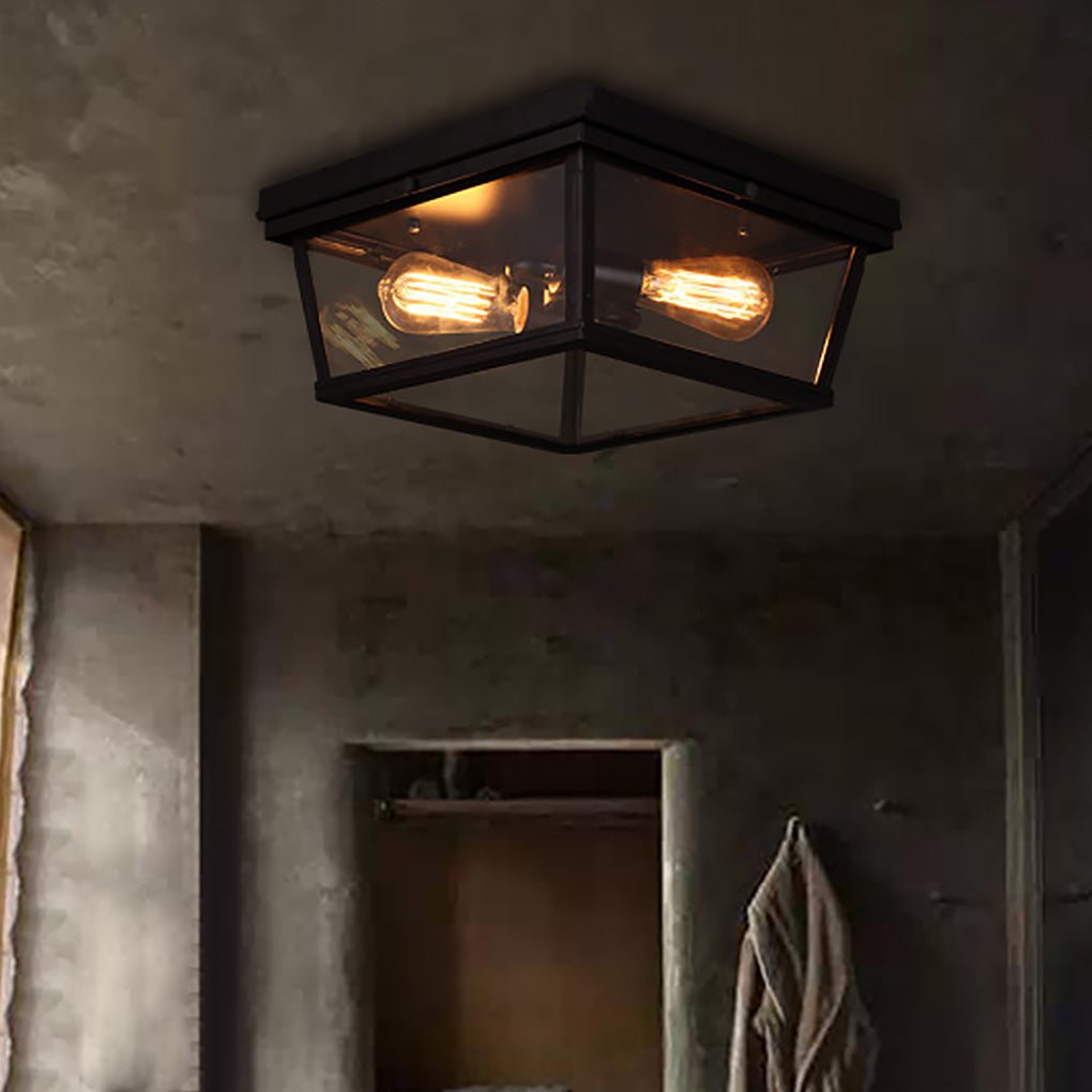 Retro Industrial Style Creative Double-head Porch Balcony Corridor LED Ceiling Lamp