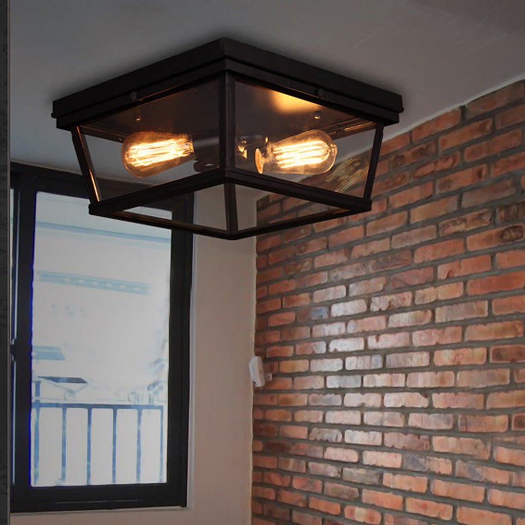 Retro Industrial Style Creative Double-head Porch Balcony Corridor LED Ceiling Lamp