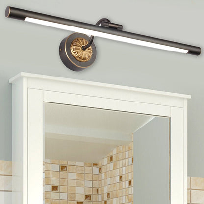 Black Copper Linear Rotatable Bathroom Vanity Light with 240° Adjustable LED Head