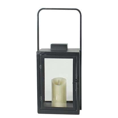 Glass Candle Holder DC 5V LED Black Modern Portable Outdoor Floor Llights