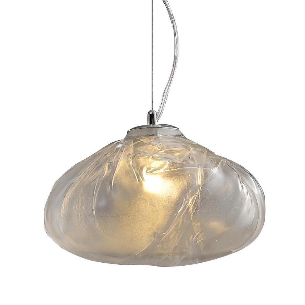 Industrial Metal Glass Bubble Pendant Light Irregular Oval Pendant Lighting