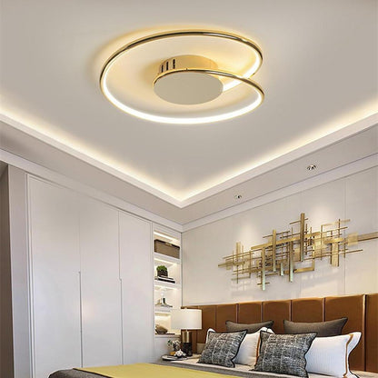 Unusual Flush Mount Ceiling Light Circular Metal Silica Gel LED Light