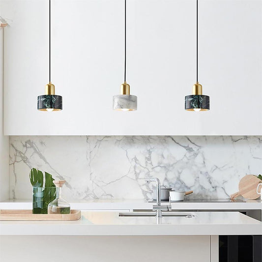 Nordic Ceramic Pendant Light Marble Metal Pendant Lighting