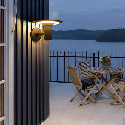 Round UFO-shaped LED Waterproof Solar Modern Outdoor Sconces Wall Lamp