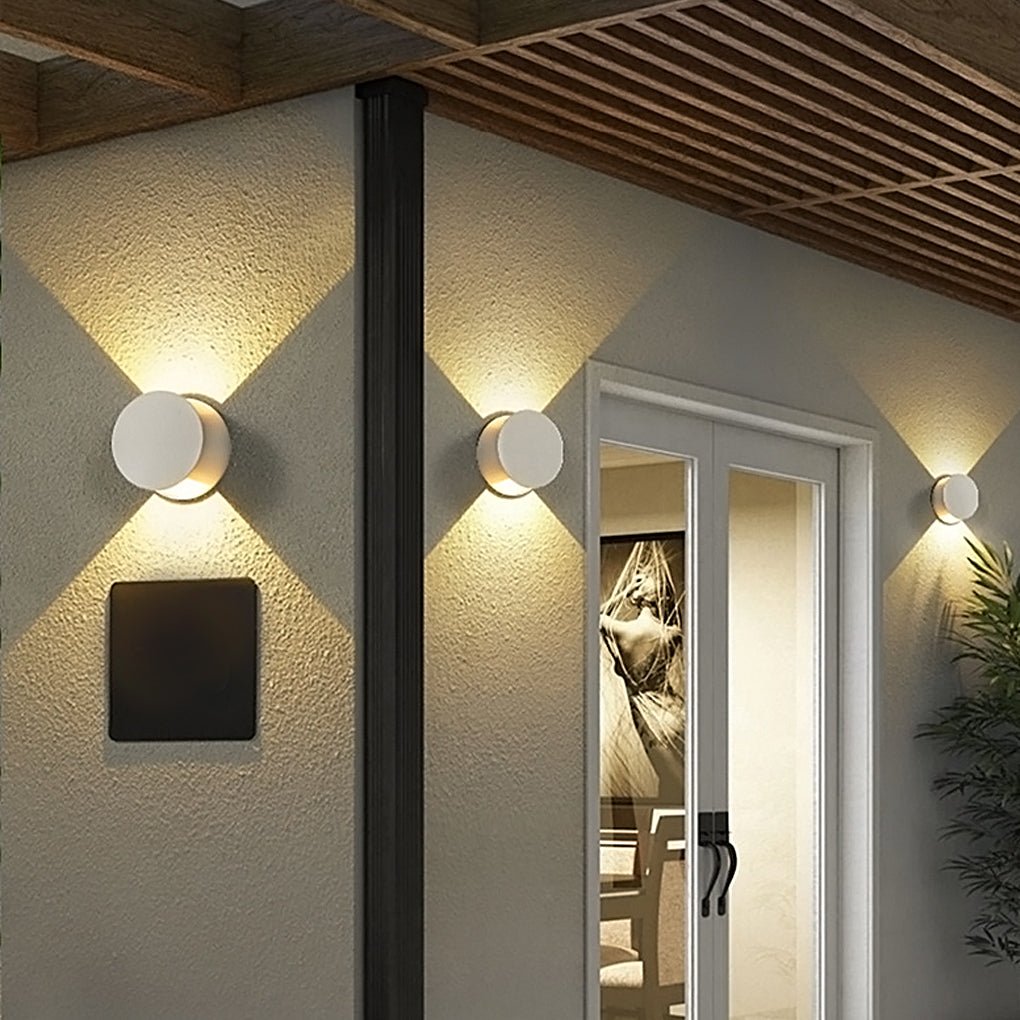 Round Up and Down Lights Waterproof LED Wall Lights for Indoor Outdoor Balcony