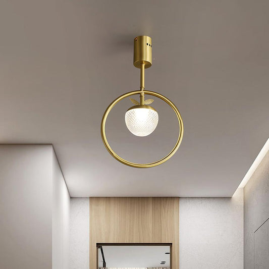 Circle LED Gold Modern Flush Mount Lighting Ceiling Lights Chandeliers