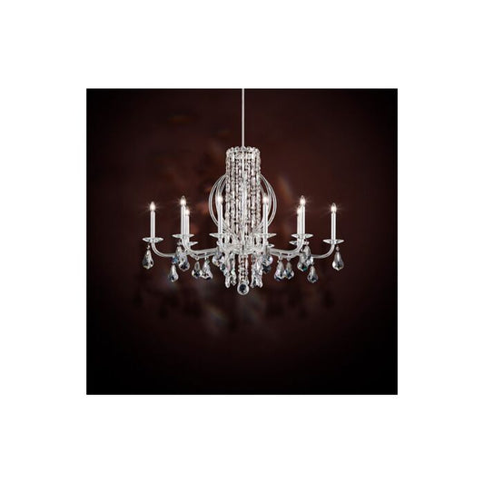 Sarella 10-Light Chandelier in Stainless Steel with Crystals From Swarovski Crystals