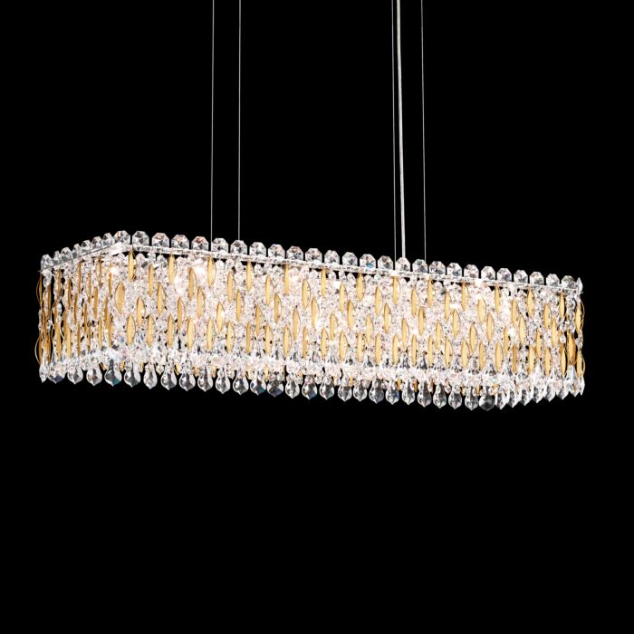 Sarella 13-Light Pendant in Heirloom Gold with Crystals From Swarovski Crystals