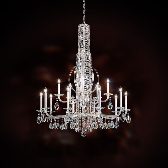 Siena 17-Light Chandelier in Antique Silver