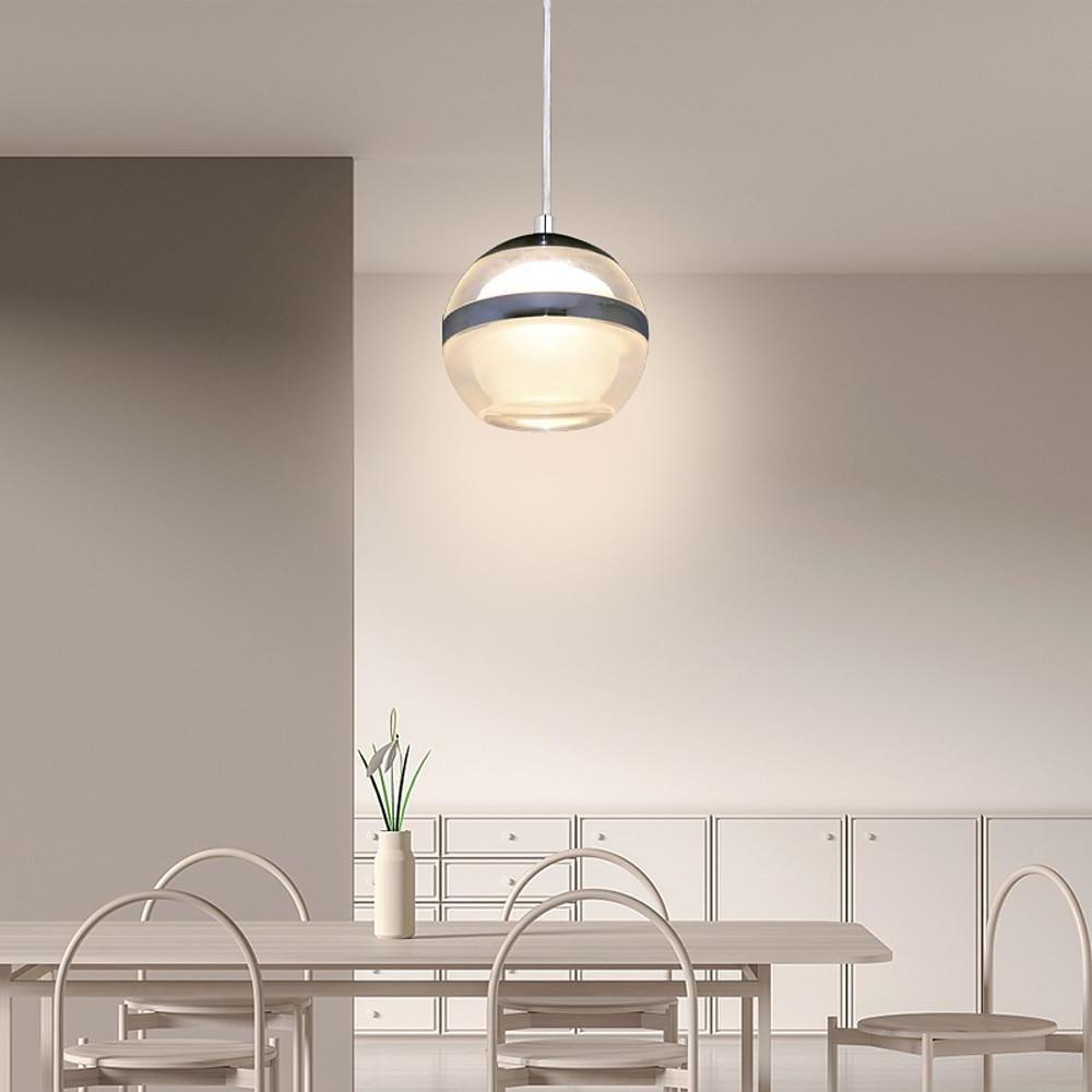 Spherical Acrylic Metal LED Modern Pendant Lights Kitchen Island Lighting