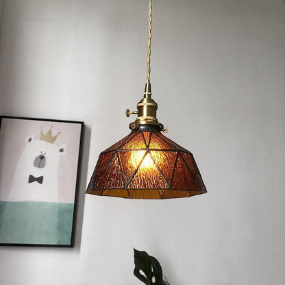 Lantern Industrial Island Kitchen Pendant Lighting Glass Metal Pendant Lighting