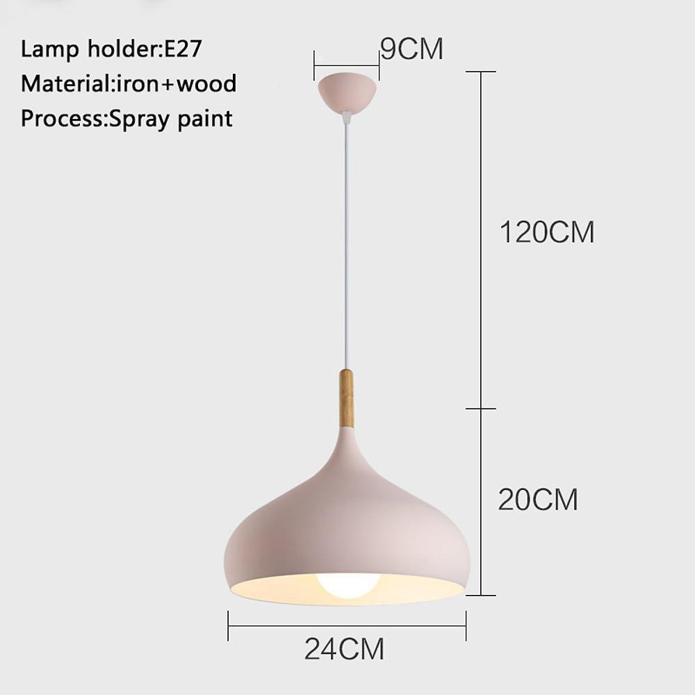 Decorative Cone Pendant Light Metal Wood Bamboo Island Kitchen Pendant Lighting