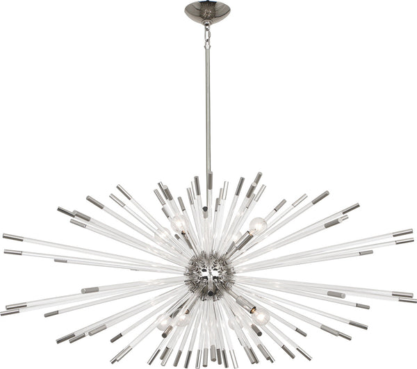 Chandelier, 8-Light, Polished Nickel, 45.75"W (S1200 2EPXJ)