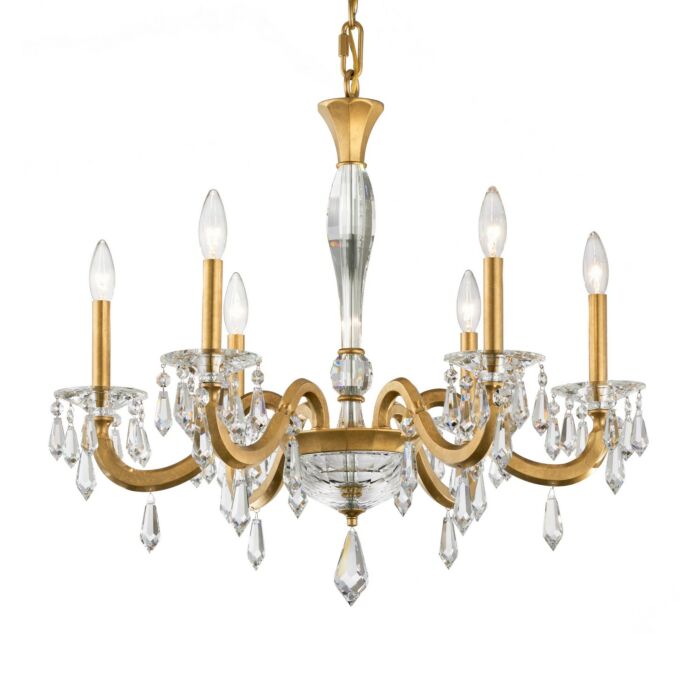 Napoli 6-Light Chandelier in Heirloom Gold