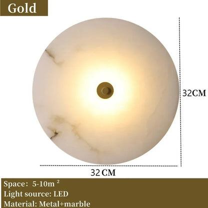 Moonshade Natural Marble Wall Sconce