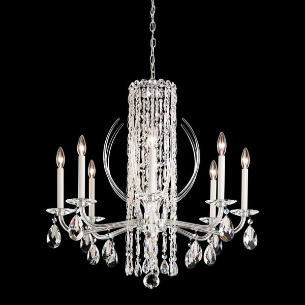 Chandelier, 8-Light, White, Clear Heritage Crystal, 30"W (RS8308N-06H 1HZQMV)