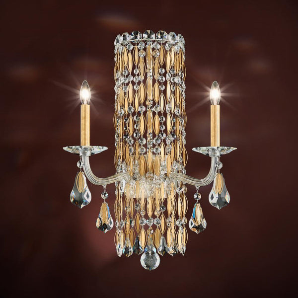 Wall Sconce, 2-Light, Antique Silver, Clear Heritage Crystal, 23"H (RS8332N-48H 1HWVU3)