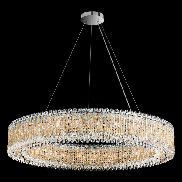 Pendant, 27-Light, Heirloom Gold, Clear Heritage Crystal, 48"W (RS8350N-22H 1J2U8Z)