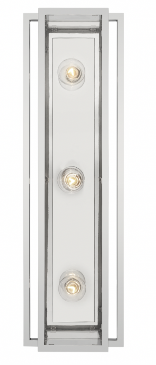 Vanity Light, 3-Light, Polished Nickel, 24"H (S 2203PN-CG CX432)