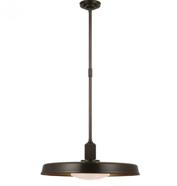 Factory Pendant, 1-Light, Bronze, 24"W (CHC 5302BZ-WG CWY6A)