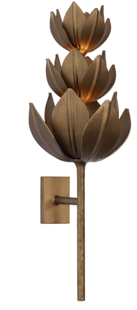 Extra Large Sconce, Dedicated LED, Antique Bronze Leaf, 28.5"H (JN 2045ABL D635P)