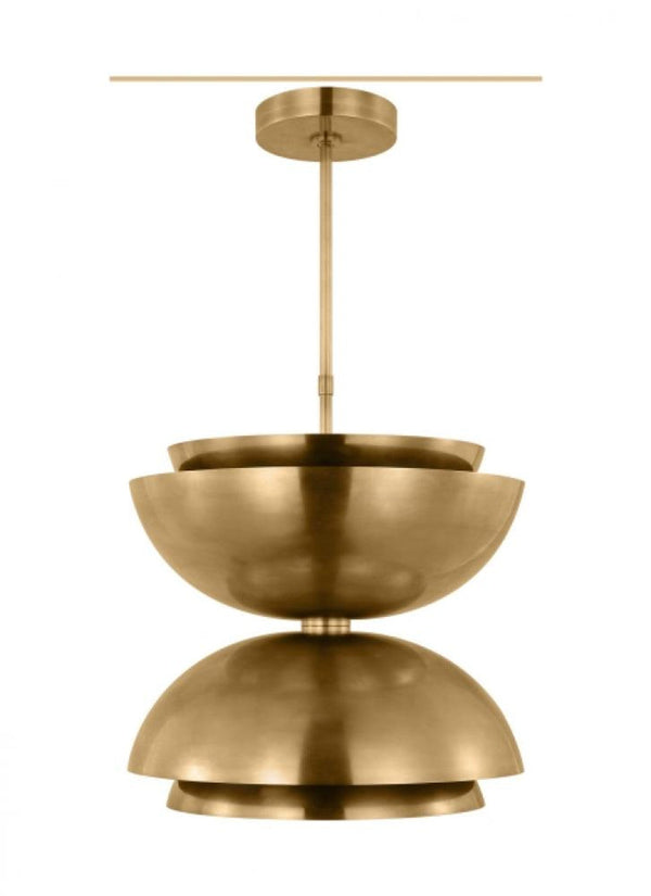 Ceiling Pendant, 2-Light, LED, Natural Brass, 20.5"W (SLPD13227NB 70PKJ4V)