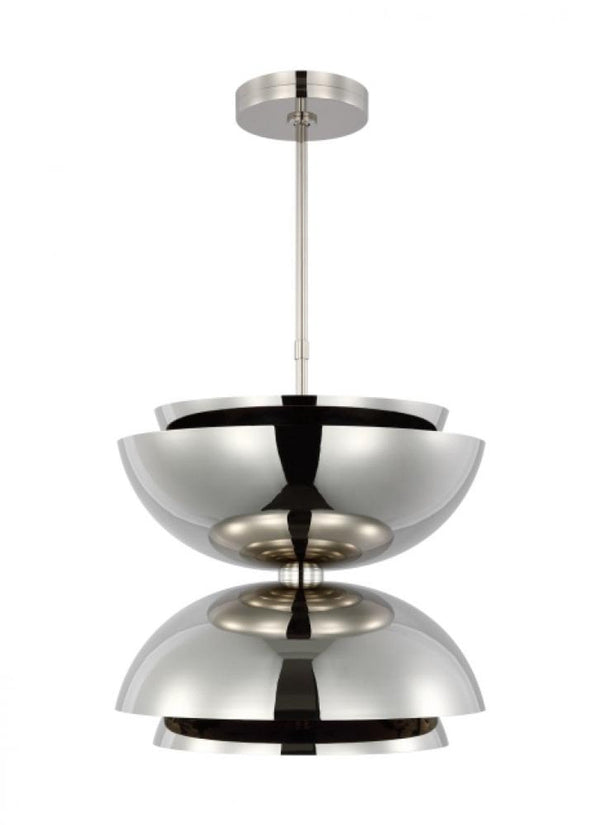 Ceiling Pendant, LED, Polished Nickel, 20.5"W (SLPD13227N 70PKJ4U)