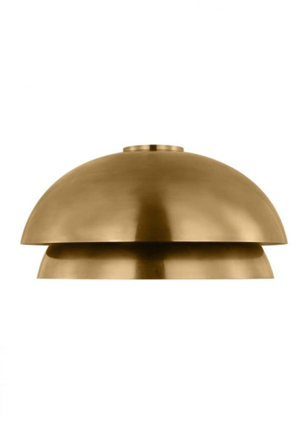 Ceiling Flush Mount, 1-Light, LED, Natural Brass, 20.5"W (SLFM13627NB 70PKJ4Y)