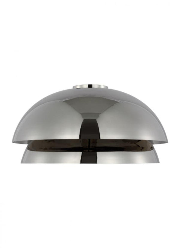 Ceiling Flush Mount, 1-Light, LED, Polished Nickel, 20.5"W (SLFM13627N 70PKJ4X)