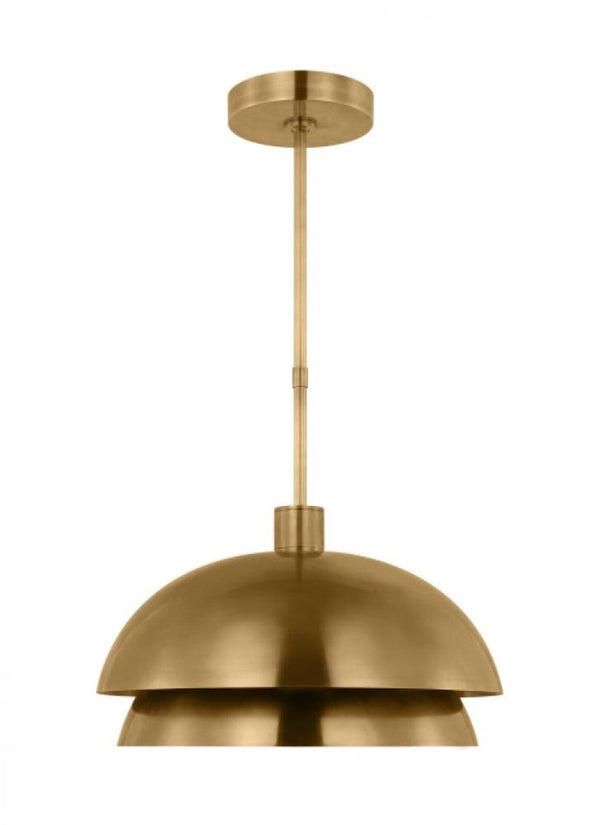 Ceiling Pendant, 1-Light, LED, Natural Brass, 20.5"W (SLPD13427NB 70PKJ51)